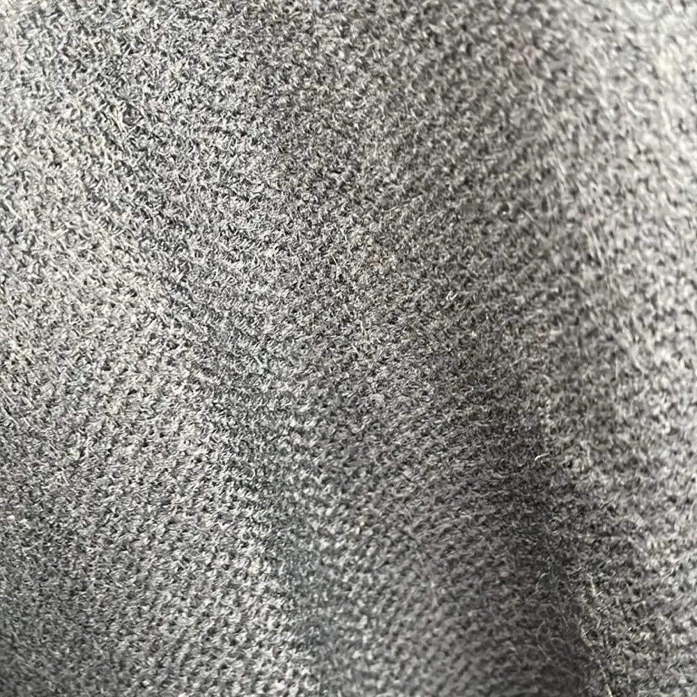 Tahari Poncho Ribbed Turtleneck Blue Fringed